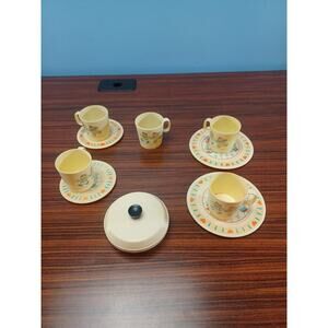 1980's Chilton Globe Kids Toys Cups Saucers Boy And Girl Design